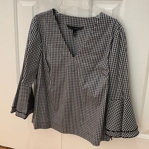 Black and white blouse